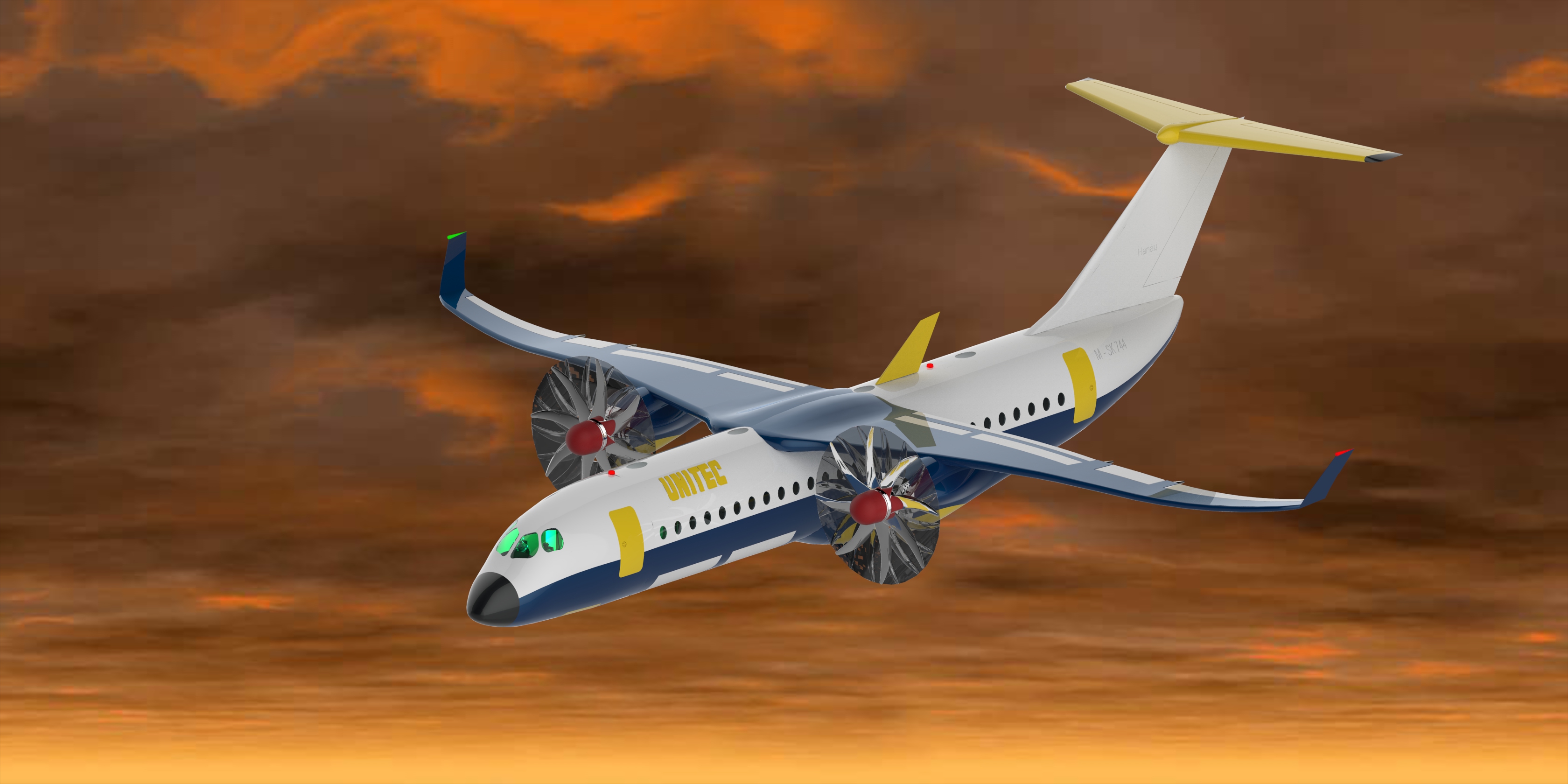 Proton Turboliner试验机3D数模图纸 x_t格式